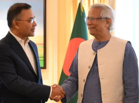 Dr. Yunus and Tarique Rahman Meeting in London